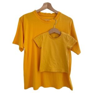 2 T-Shirts Family Look Dad & Son, yellow